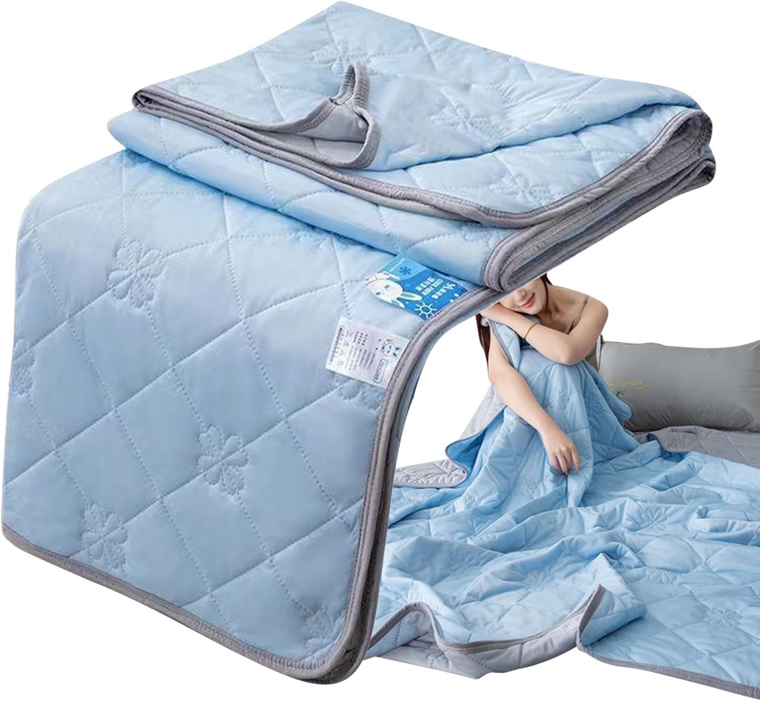 Samuliy Cooling Blanket For Night Sweats Breathable Thin Chilling