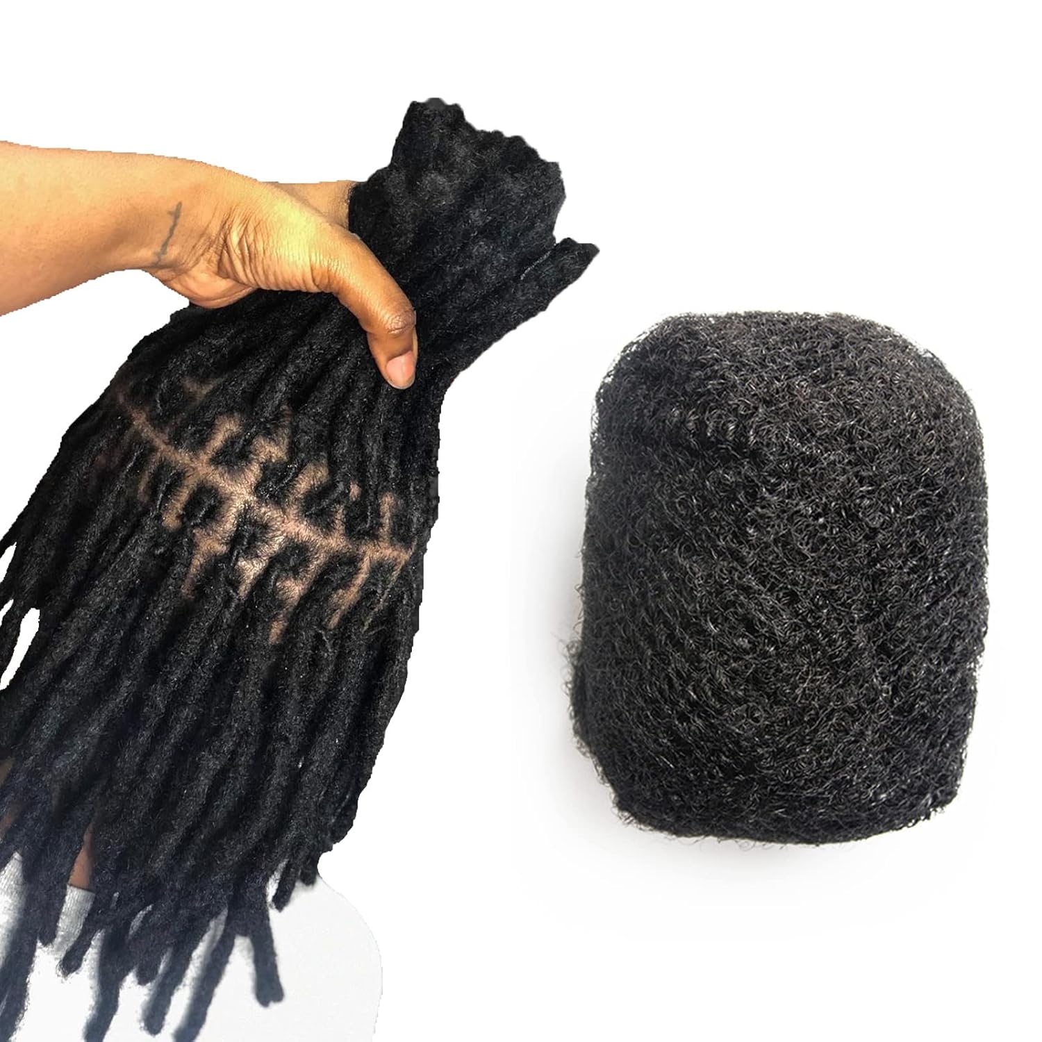 18 Inch 50g Tight Afro Kinky Bulk 100% Human Hair for Dreadlock Extensions Locs Repair Braids and Twists Bleachable and Dyeable