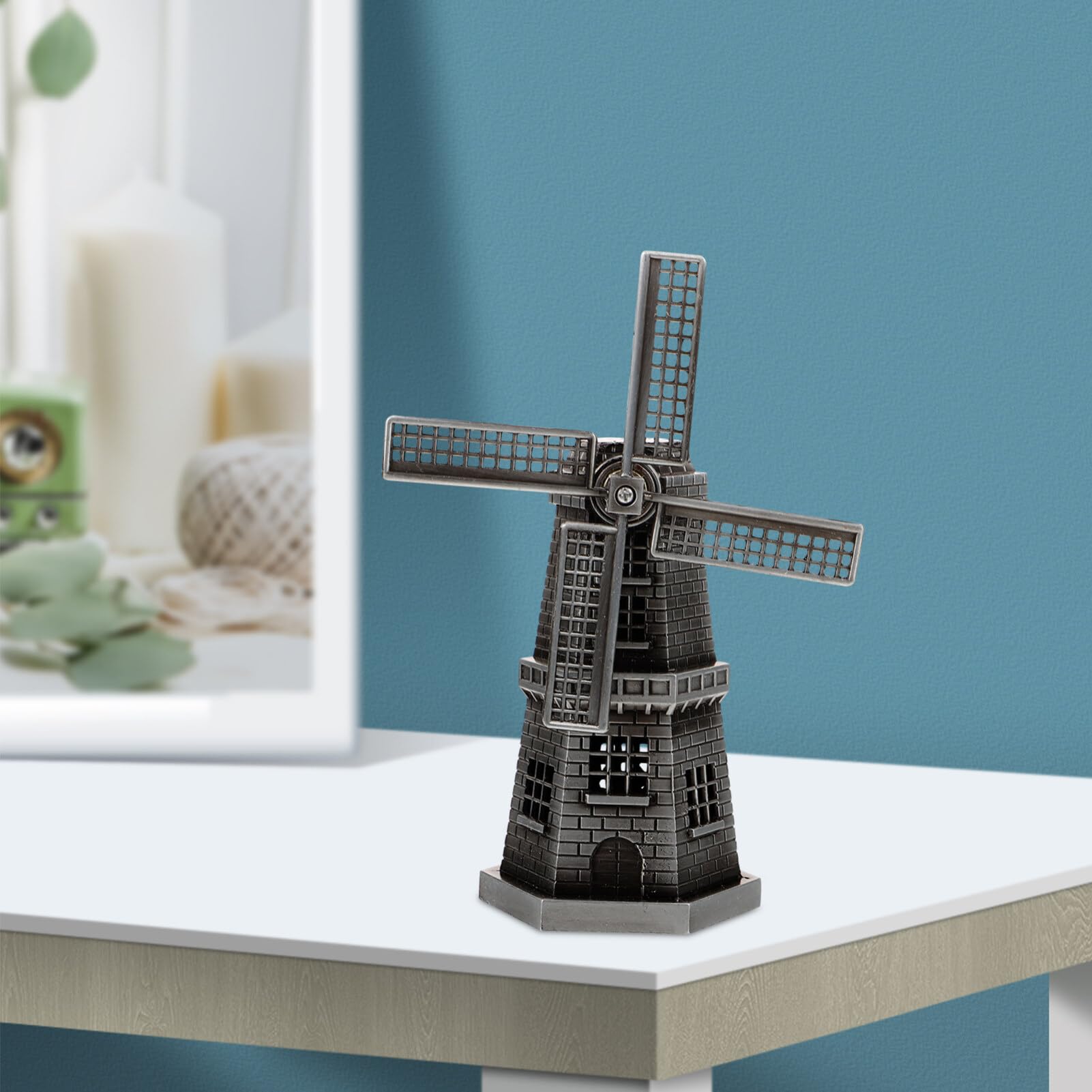 Luxshiny Décoration De Bureau Alliage De Modèle De Moulin à Vent Rétro Ornement Chic pour Maison Et Bureau pour Amateurs De Design Européen