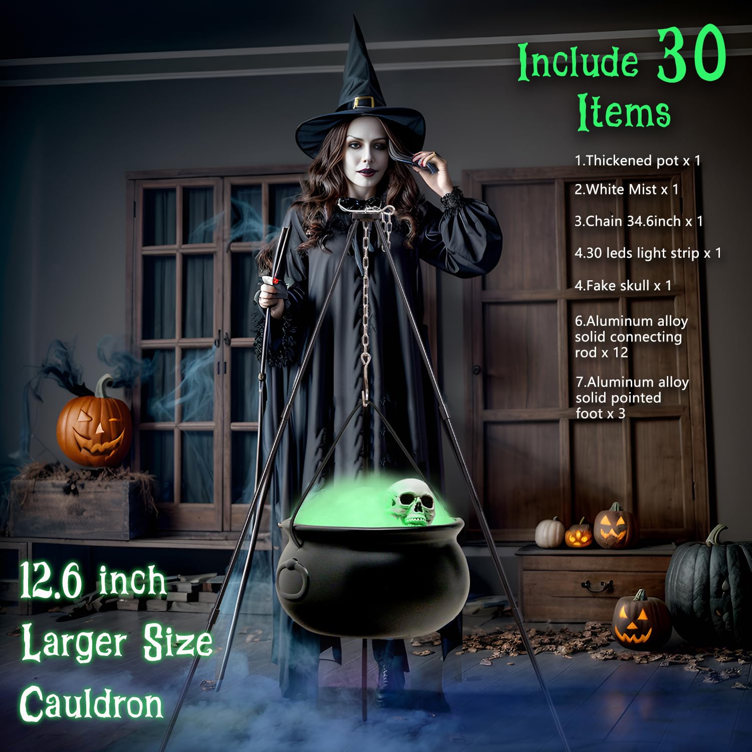 Caldero de brujas de Halloween