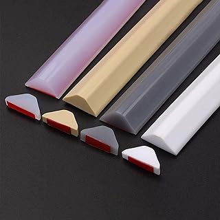 ZCVB Soglia Diga d'Acqua Doccia Protezione Cucina Bagno Separazione A Secco E Ad Umido Apertura Porta Angolo di Blocco Barriera A Strisce d'Acqua Autoadesiva,Trasparente,1M/39.37IN