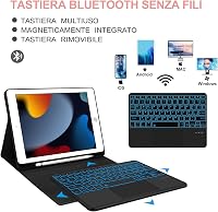 JADEMALL iPad Tok Olasz Billentyűzettel és Trackpaddal 10.2" 9./8./7. Generáció 6