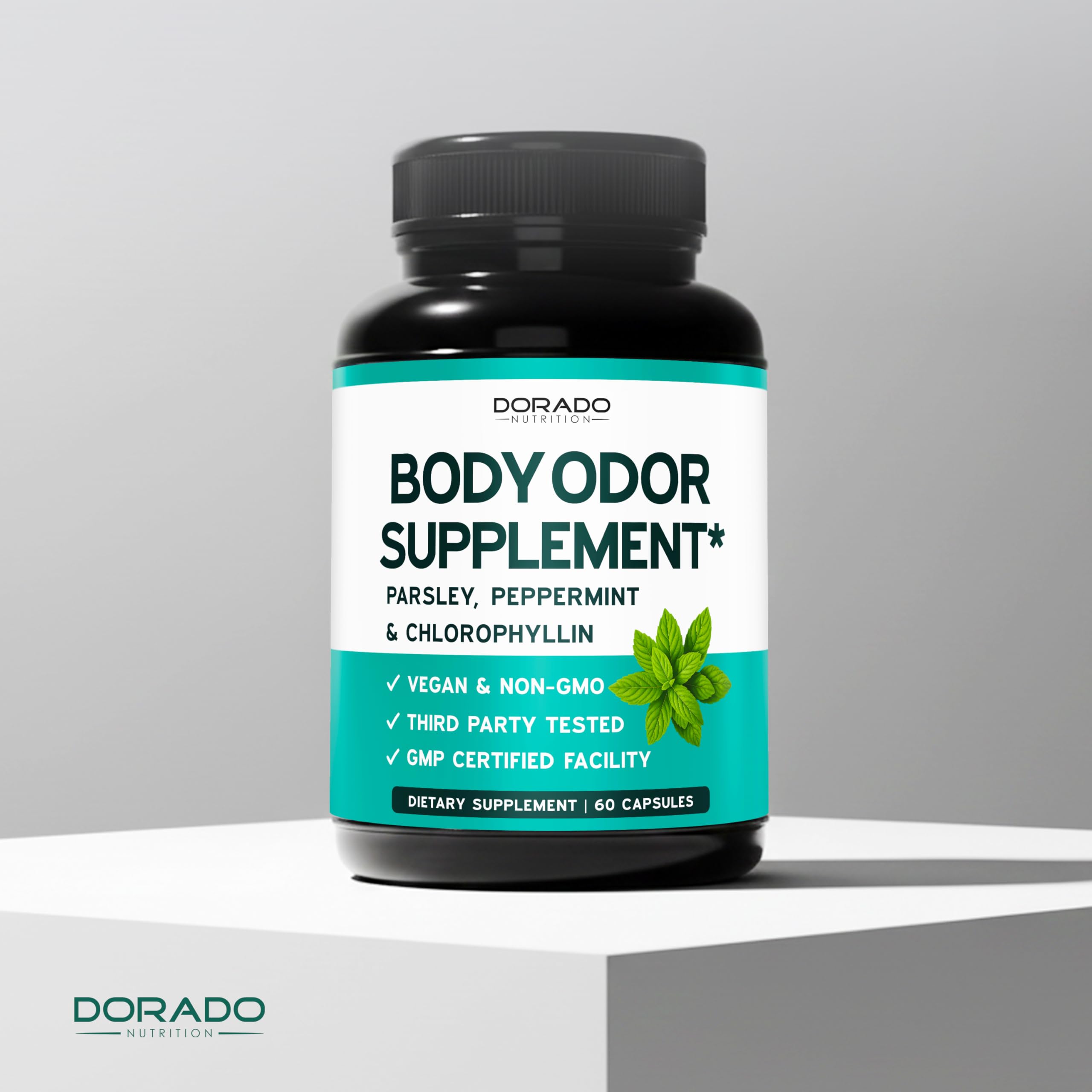Body Odor Supplement (60 Count) Chlorophyll Capsules for Women & Men - Body Deodorizing Supplement for Skin Health and Digestion Support - Vegan Chlorophyll Pills - Third Party Tested - USA MADE — Amazon image 5
