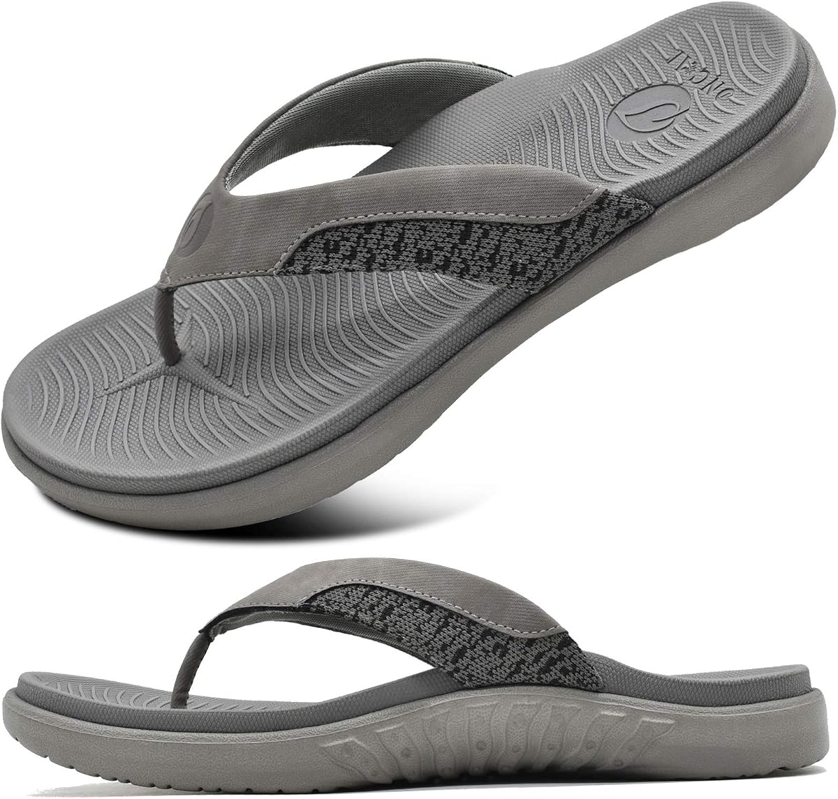 Chanclas ONCAI para hombre con puntera abierta Tirantes deportivos Sandalias ortopédicas de verano con fascitis plantar y soporte suave para el arco del cojín Talla 7,5-15