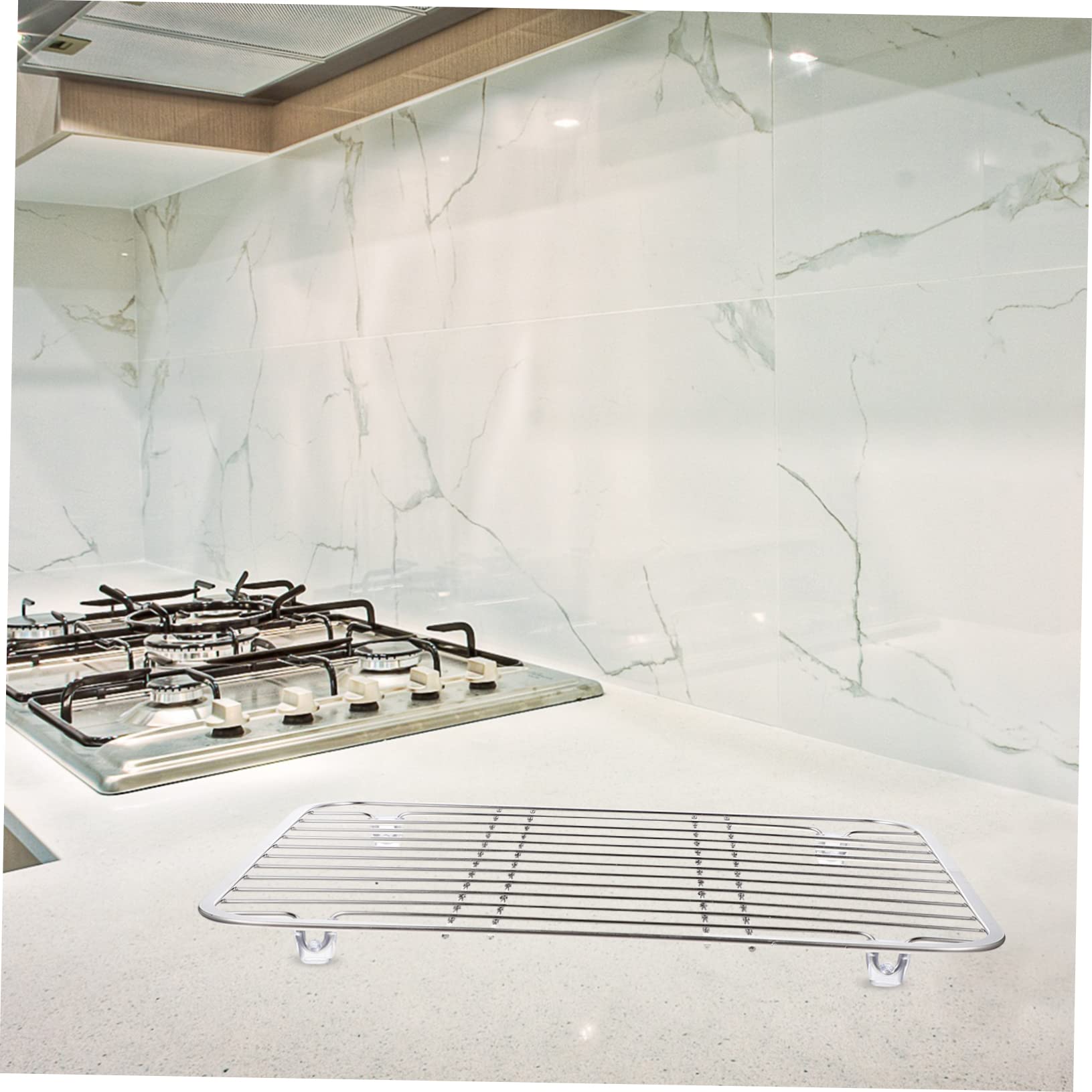 Cabilock Rejilla para Secar Platos de Acero Inoxidable 304, Escurridor Resistente y Fácil de Limpiar para Cocina y Fregadero, Soporte Multiusos para Utensilios y Almacenamiento
