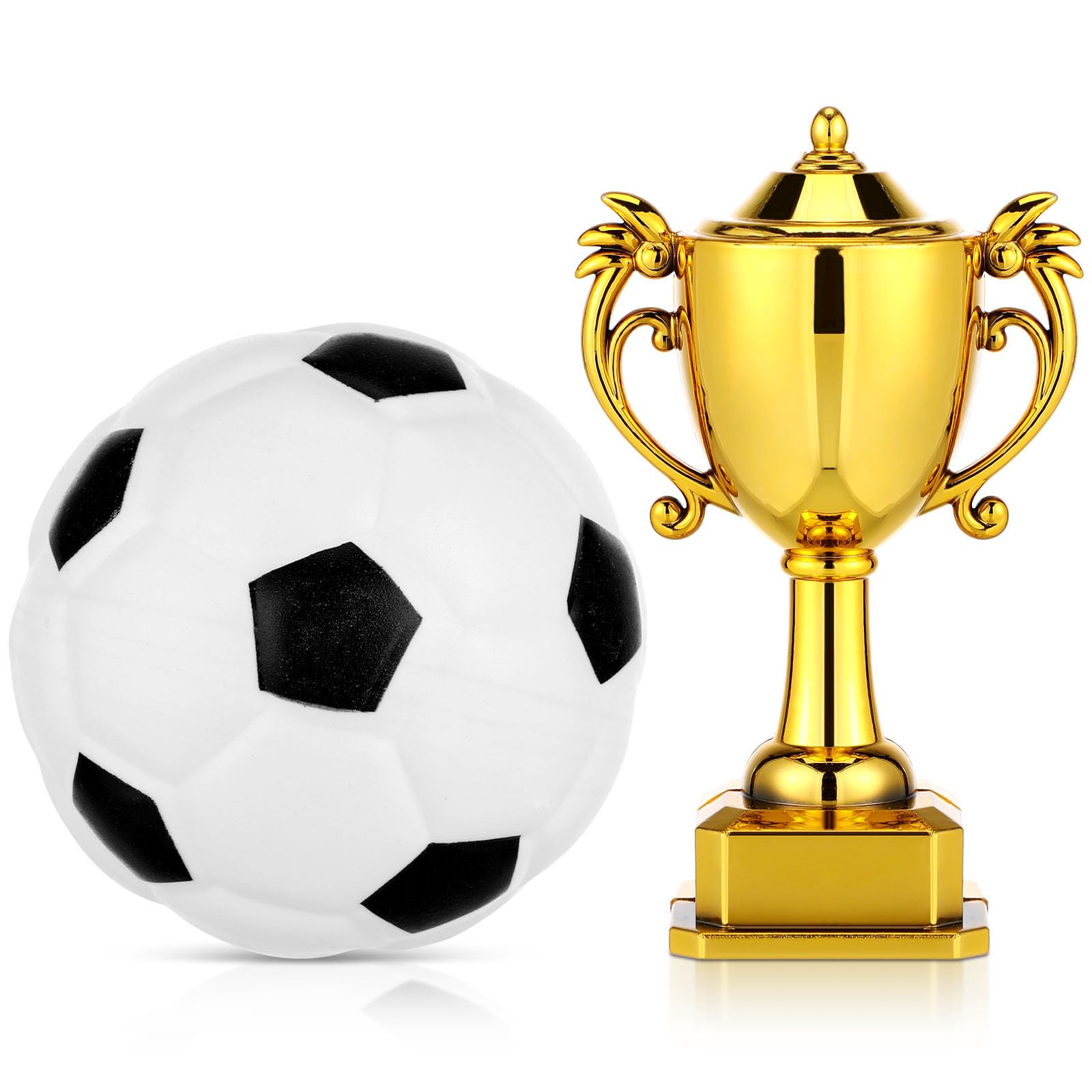 iplusmile Football Cake Decorations: Mini Award Trophy Soccer Model Football Cake Topper for Sport Theme Party Decor,dollhouse Decoration,party Favors,1 Set