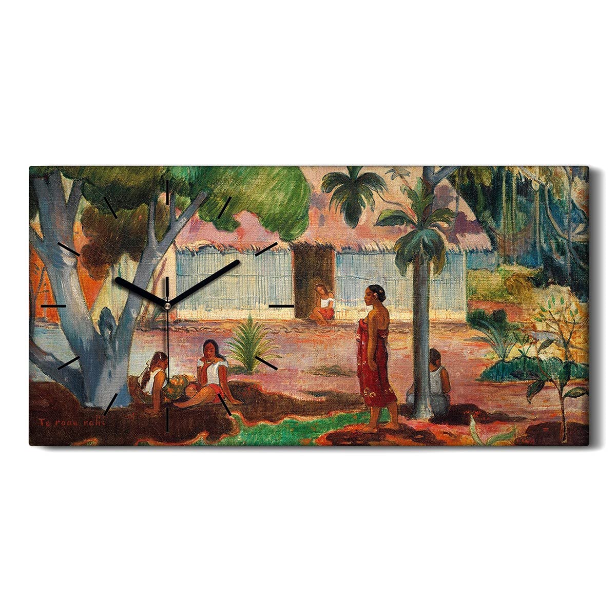 Horloge sur Toile Salon et Chambre - Décoration Murale Moderne Paysage 60x30cm