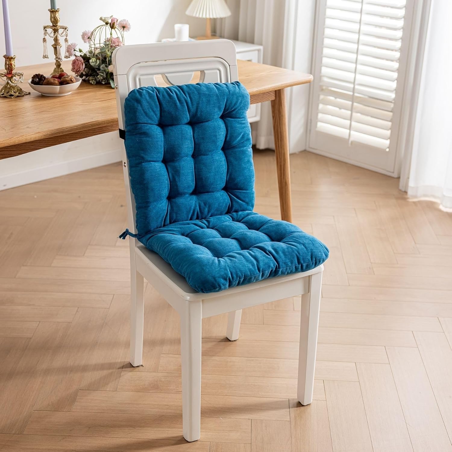 Coussin de chaise avec dossier épais et doux pour jardin et cuisine