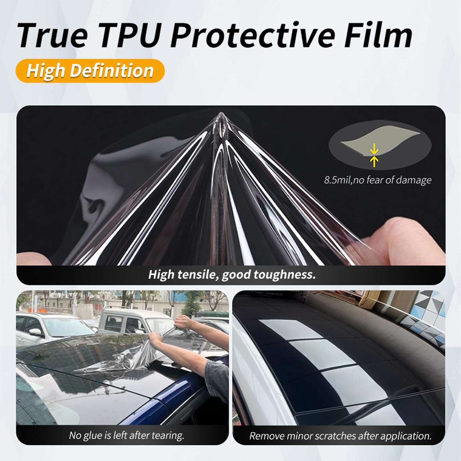 for BMW IX 2020-2024 Ice Armor Sunroof Protective Film 8.5mil TPU PPF Heat Insulation and Cooling UV Protection Sunroof Protection Accessories