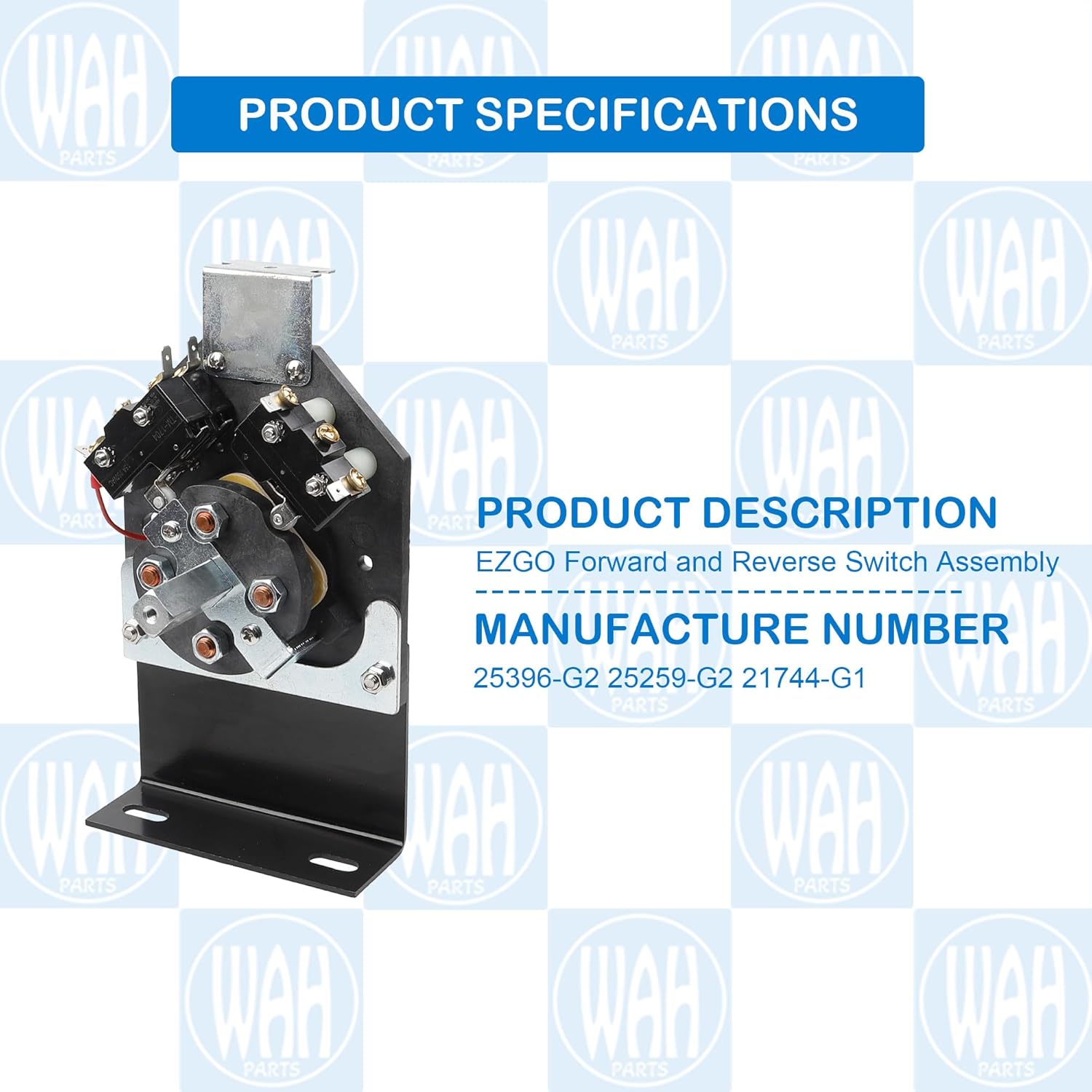 EZGO Forward and Reverse Switch Assembly Compatible with 1989-1994.5 36 Volt E-Z-GO Marathon 25396-G2 25259-G2 21744-G1