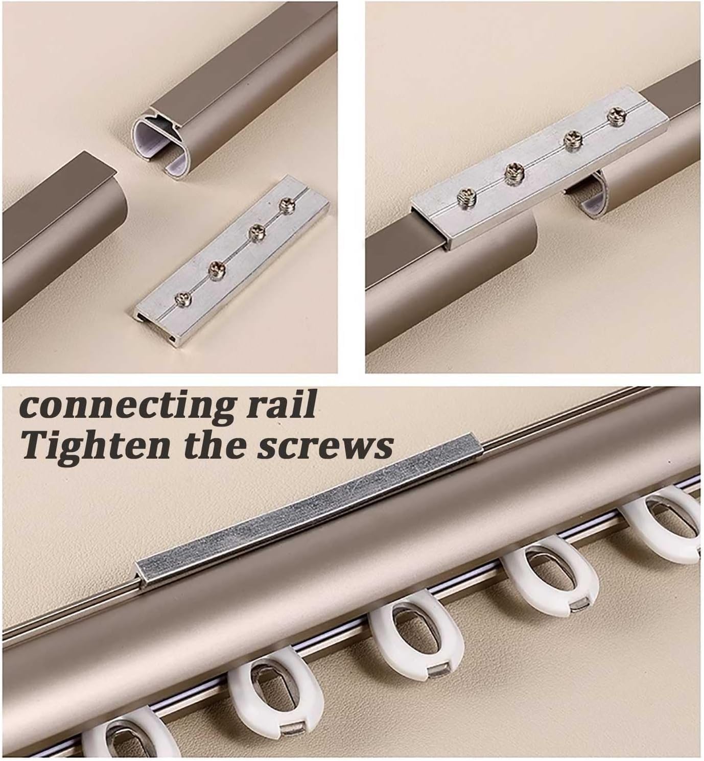 Heavy-Duty 18ft (5.5m) Roman Curtain Track System - White Wall-Mounted Curtain Rails for Living Room & Bedroom Privacy, Ideal for Open Spaces, Durable & Stylish