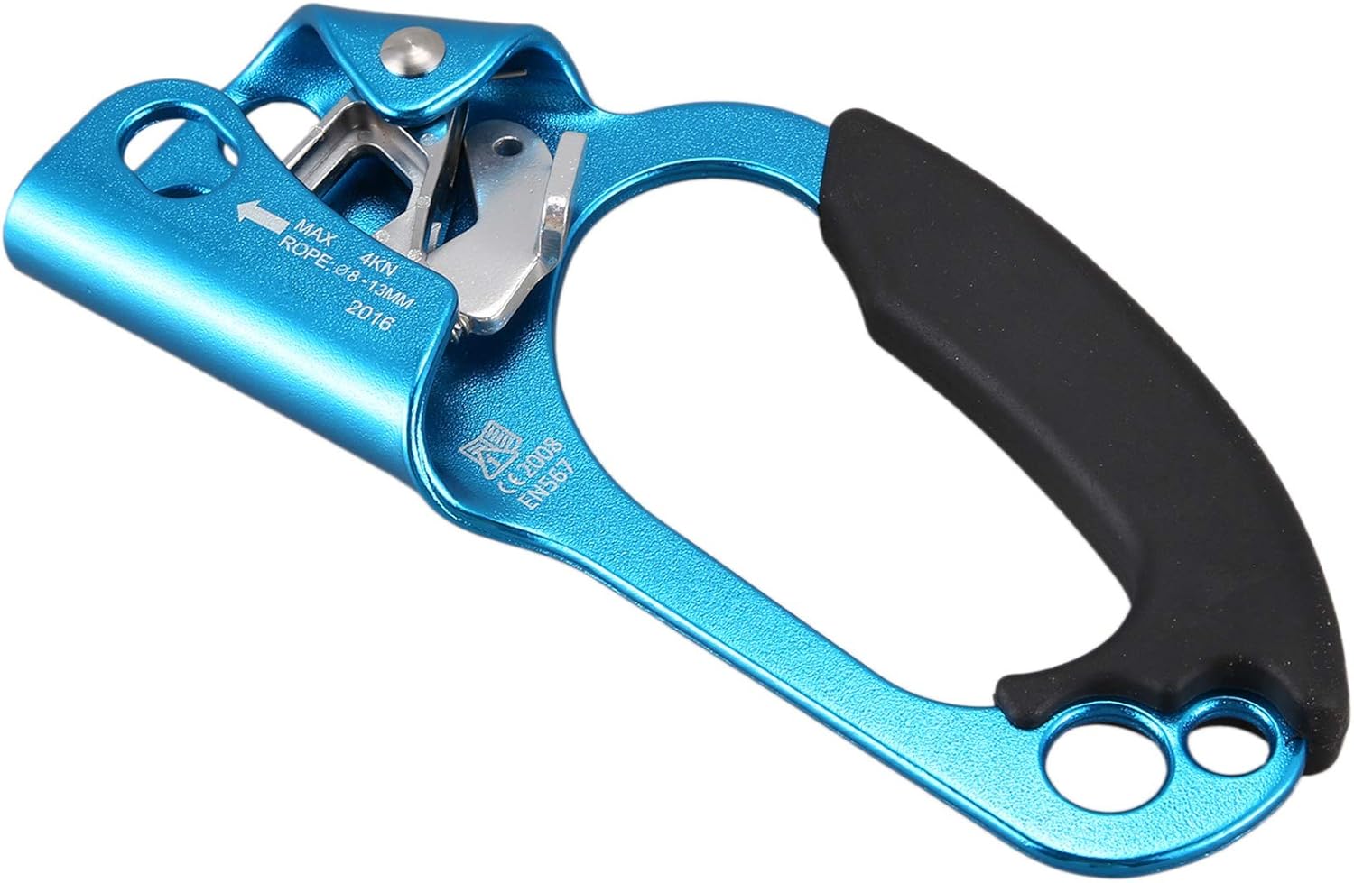 2 Pcs Hand Ascender Rock Climbing Tree Arborist Rappelling Gear Equipment (Right Blue + Left Blue)