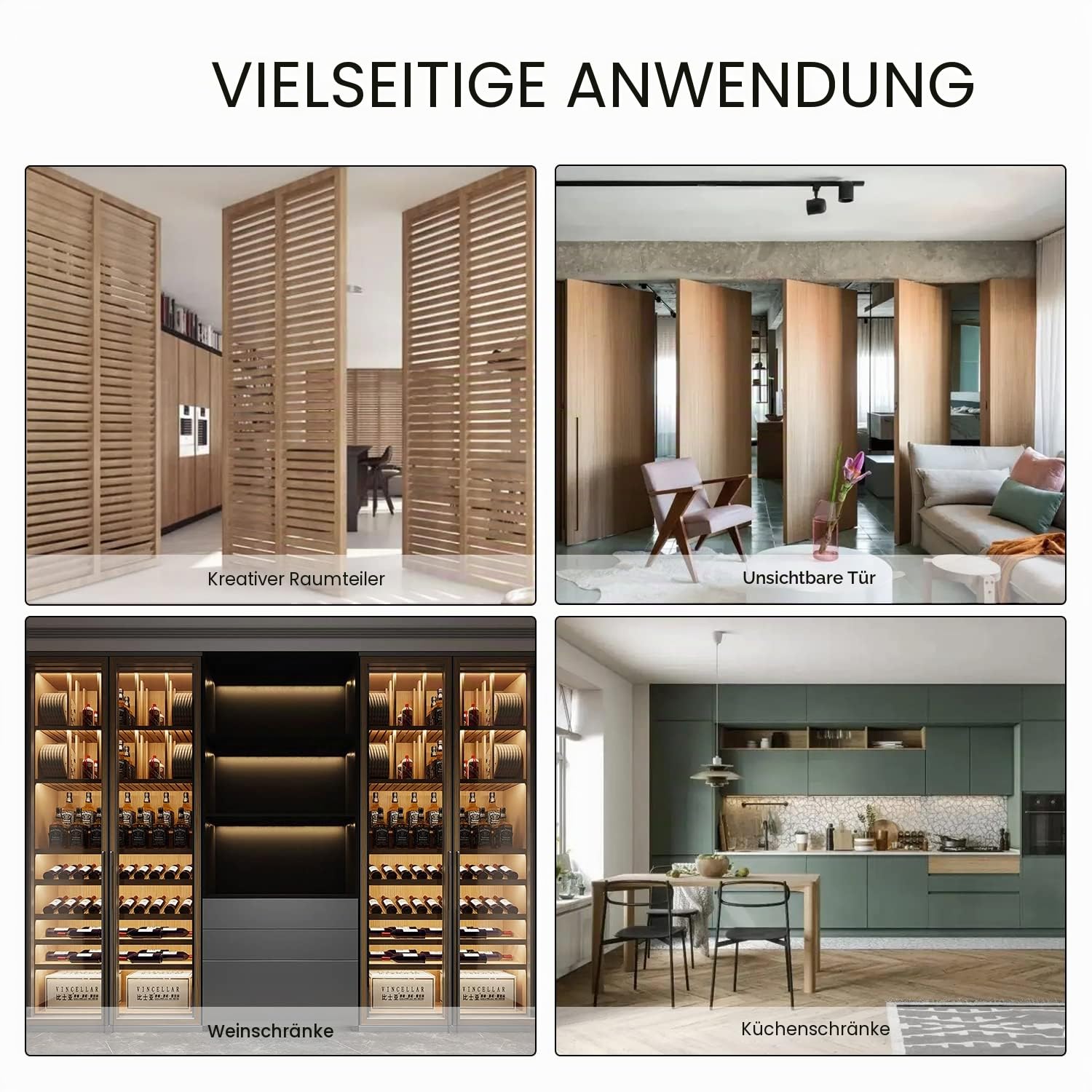 MroMax Türscharnier, 75 mm Länge, 360 Grad drehbar, verstecktes Türscharnier, Edelstahl-Scharnier für versteckte Tür, Schrank und Schrank, Silber, 10 Stück