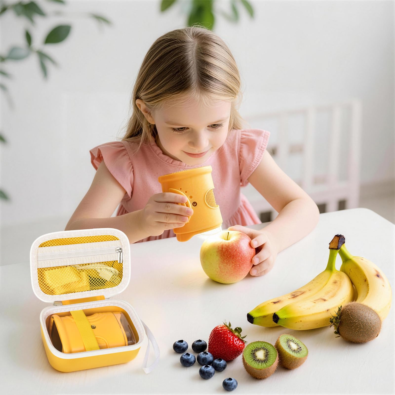 Étui de microscope pour enfants BMDSAE/pour microscope numérique portable Edubini 1000x, support de rangement portable pour câble de charge et accessoires de cartes SD (boîte uniquement)