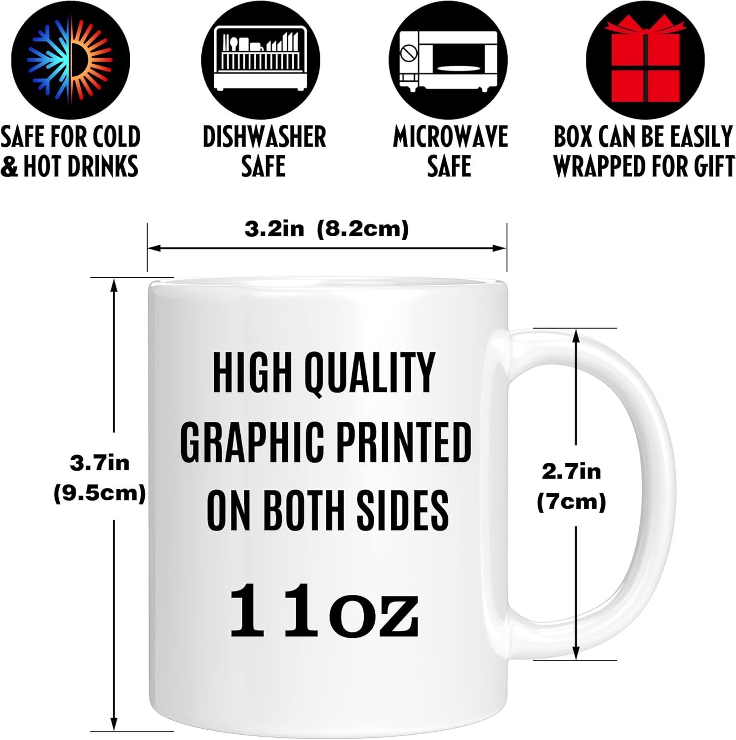 Sixty Sassy and a Bit Smart Assy 11 oz Funny Bday Coffee Mug Ceramic Cup 60th Birthday Christmas Gift for Grandma Mom Aunt Wife Sister Boss Lady Friend Coworker 60 Years Old Present for Woman - Image 3