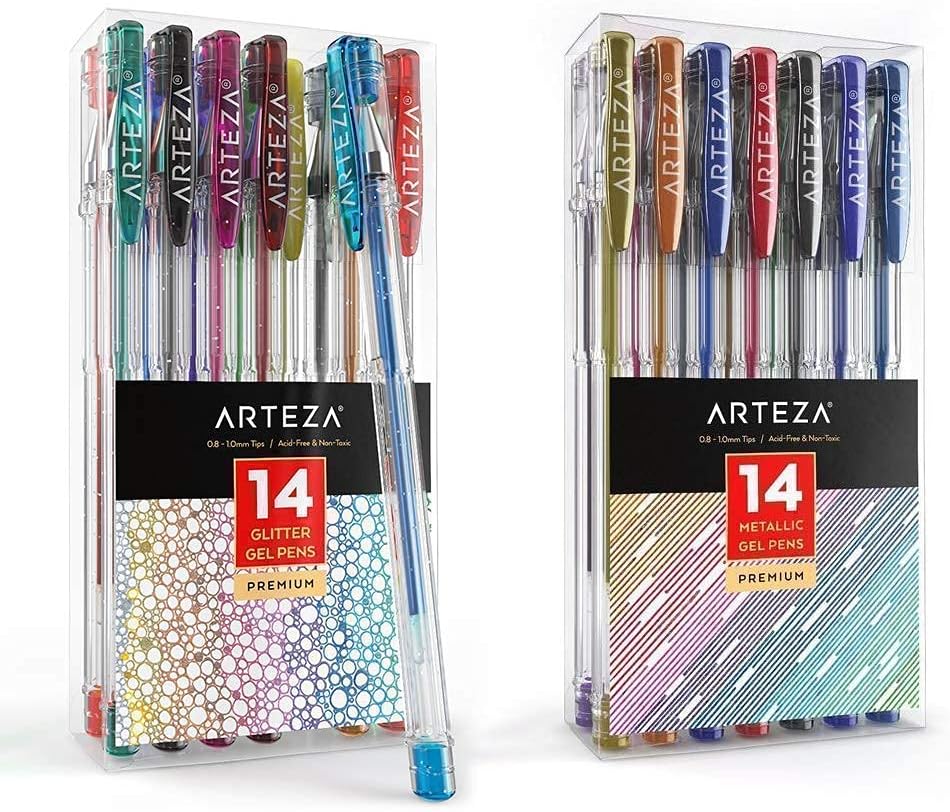 Arteza Glitter and Metallic Gel Pens Bundle Set of Nigeria Ubuy