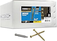 Vista 1 de Power Pro Tornillos de madera para exteriores de alta calidad, tornillos de cubierta multiusos #9 x 3 pulgadas para proyectos al aire libre, broca