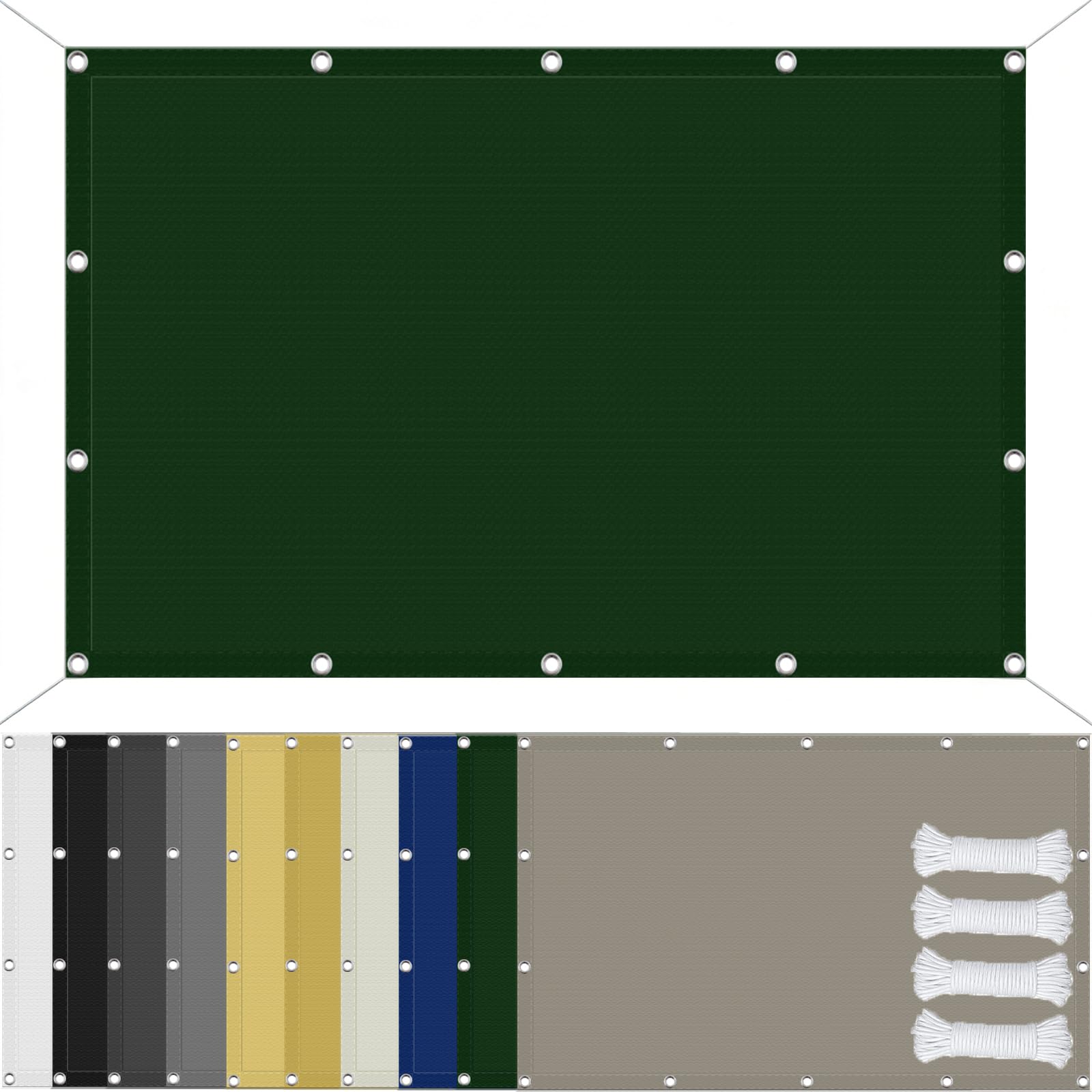 Voile ombrage protection solaire imperméable avec oeillets cordes