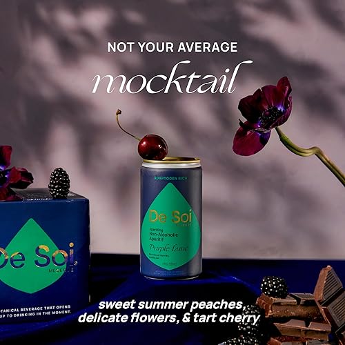 Miniatura 3 de De Soi Purple Lune de Katy Perry - Bebidas espumosas, botánica natural, bebida adaptógena, cereza, Ashwagandha, té verde, vegano, sin gluten, listas