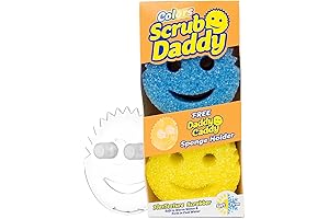 Scrub Daddy Power Gel Colors Sponges 6ct + Daddy Caddy