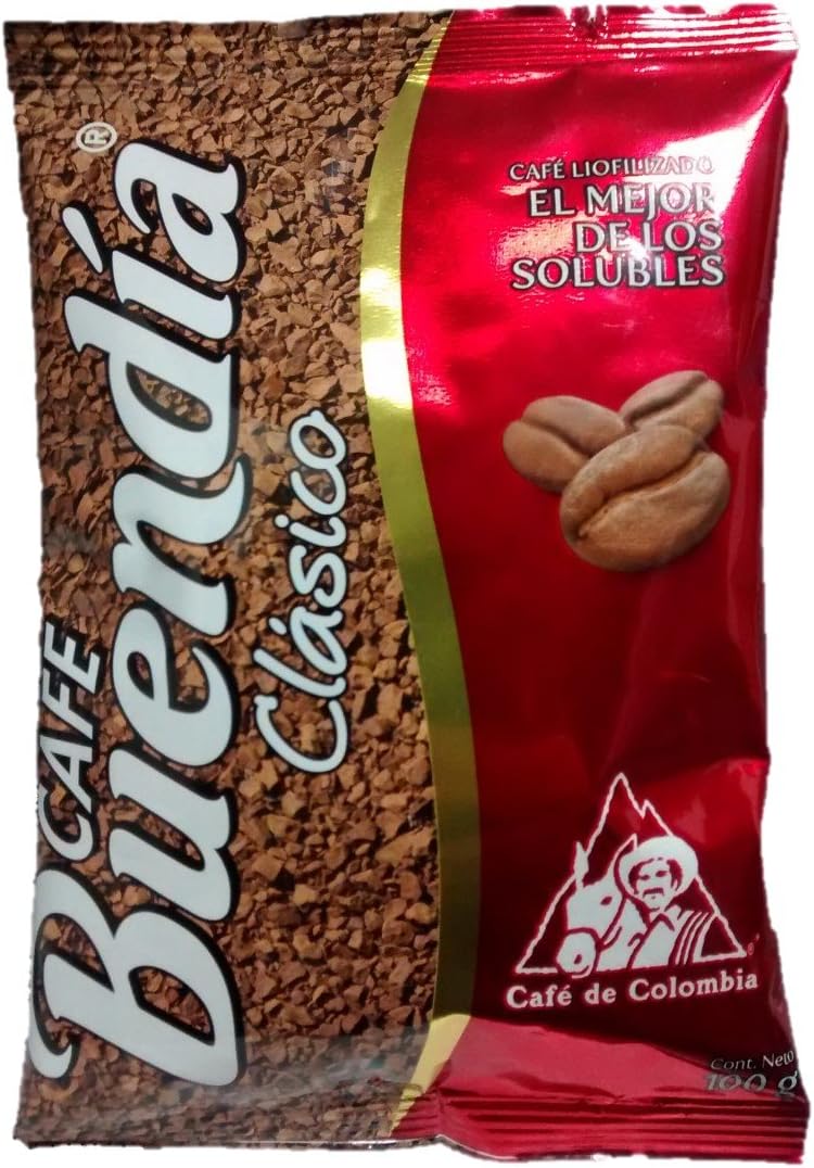 Buendia Instant Coffee, 100% Colombian Freeze Dried Coffee - 3.52 oz, 100g.
