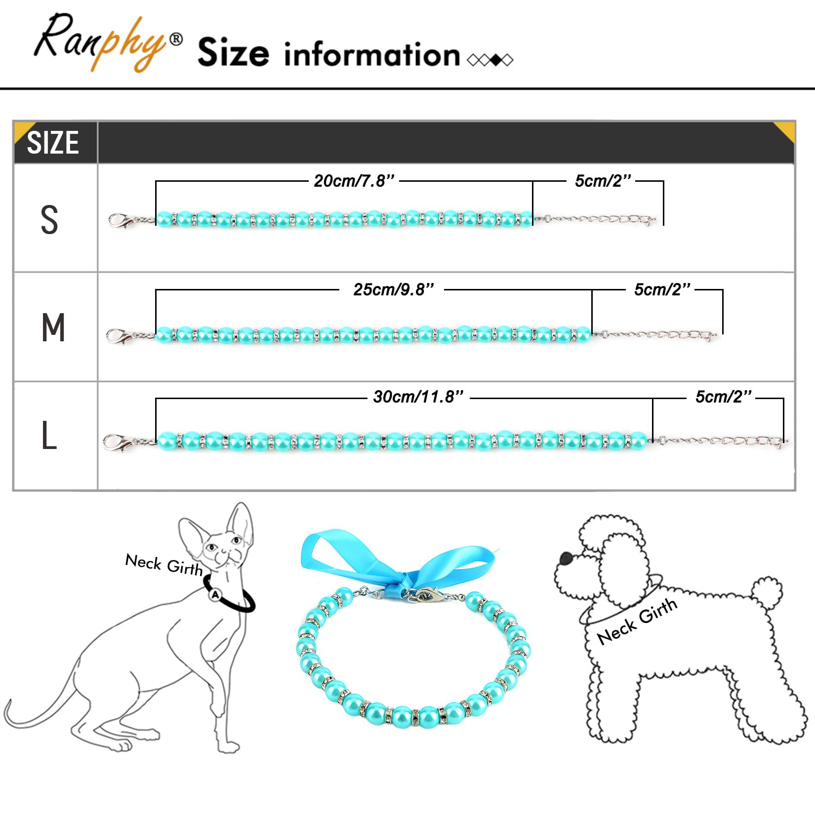 Amazon | RANPHY 犬猫 首輪 首飾り おしゃれ 猫用ネックレス