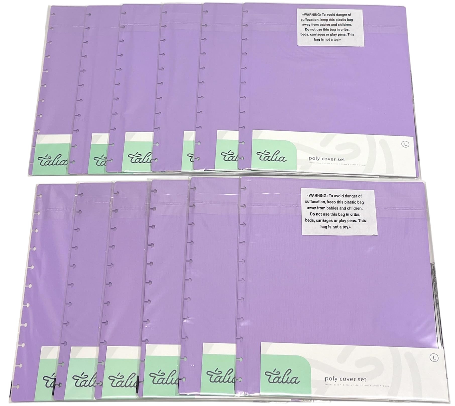 Talia Discbound Notebook - Cover Set (Lavender 12pk (no discs), Letter Size)