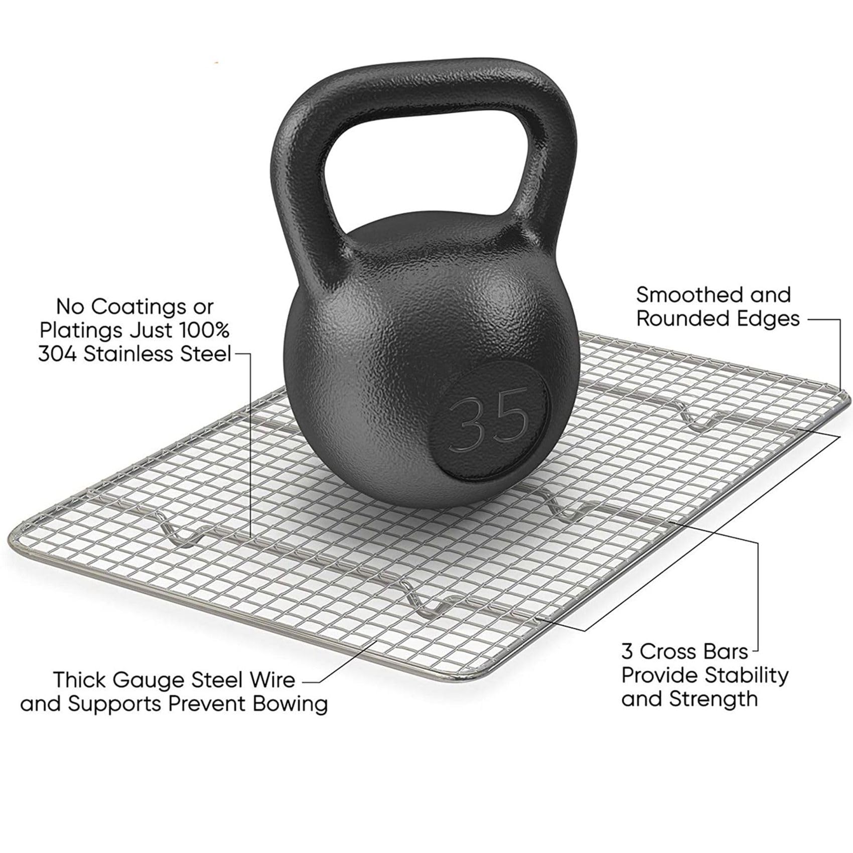 Griglia In Acciaio Inox 3 Pezzi - 40cm Per Forno E Raffreddamento - Foto 13