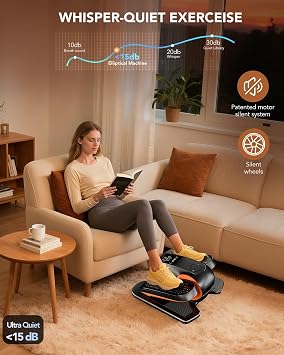 Under Desk Elliptical Machine,Leg Exerciser Electric as Seen on TV for Seniors, 24 Modes Romote Control Home Workout Exercise Equipment