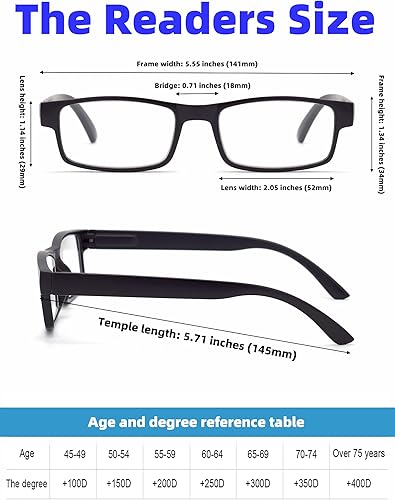 Miniatura 4 de Autojouls Lentes de lectura para hombres y mujeres, muy ligeros, con bisagra de resorte, lentes transparentes, gases para computadora
