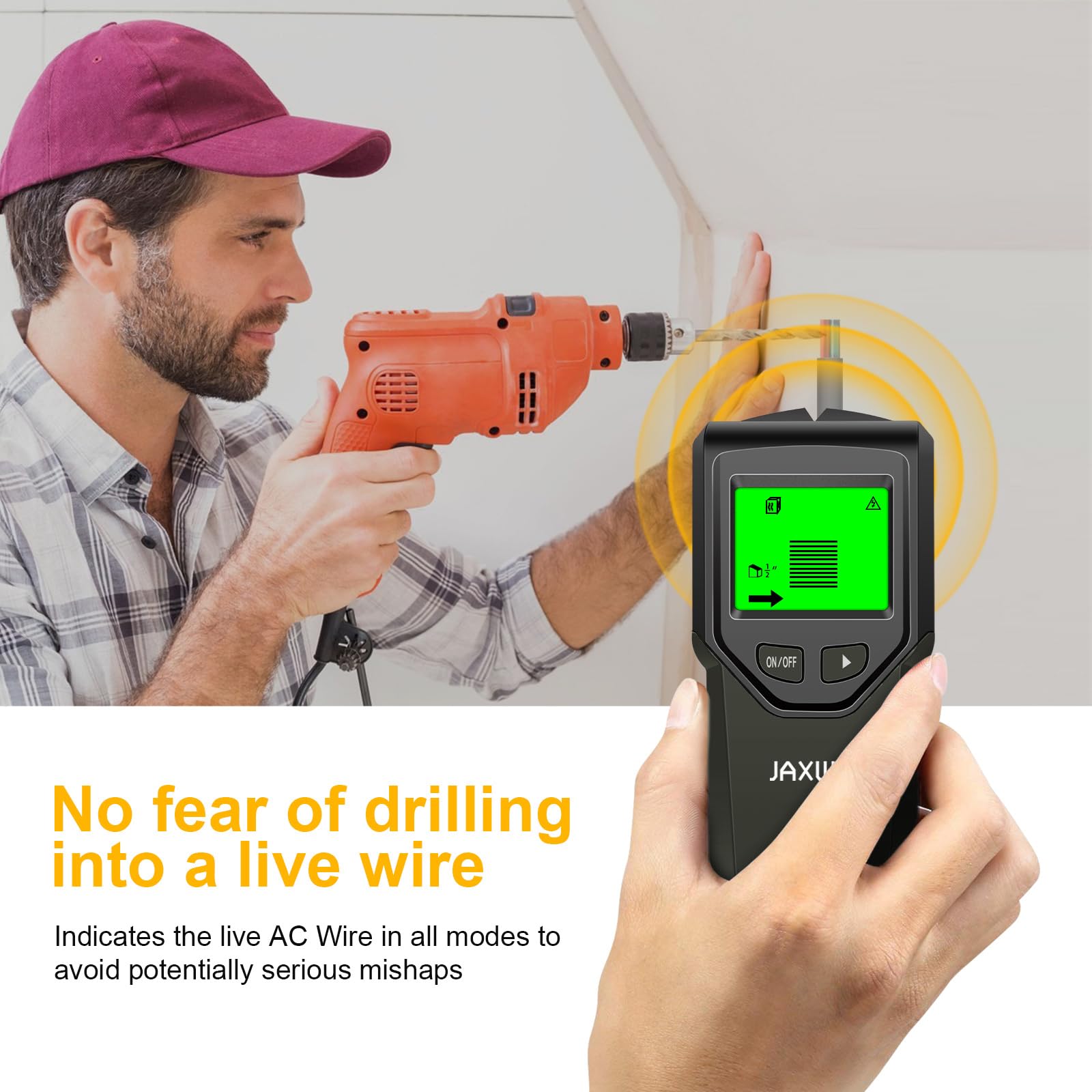 JAXWQ Stud Finder - Metal & Wood Detector -5