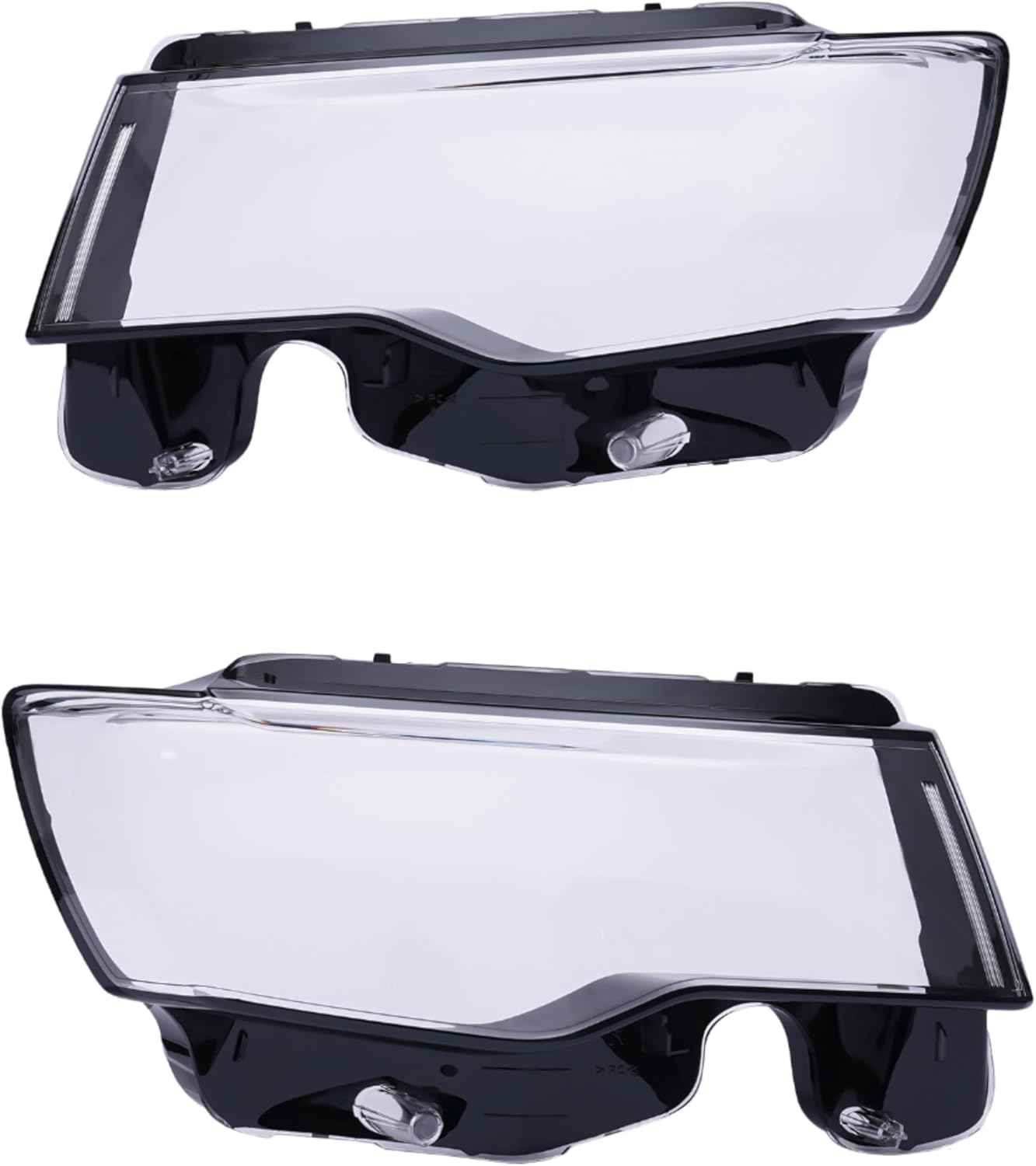 Pair Headlight Lens Cover Compatible with Jeep Grand Cherokee 2014 2015 2016 2017 2018 2019 Front Left+Right Headlamp Lens Cover Headlight Cover Headlamp Cover Clear+Black