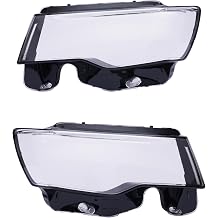 Pair Headlight Lens Cover Compatible with Jeep Grand Cherokee 2014 2015 2016 2017 2018 2019 Front Left+Right Headlamp Lens Cover Headlight Cover Headlamp Cover Clear+Black