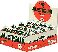 Australia Protein Slim Cacau, Barra de Proteína com 8g de Proteína, Sem Adição de Açúcares, Sem Glúten, Display com 12 unidades