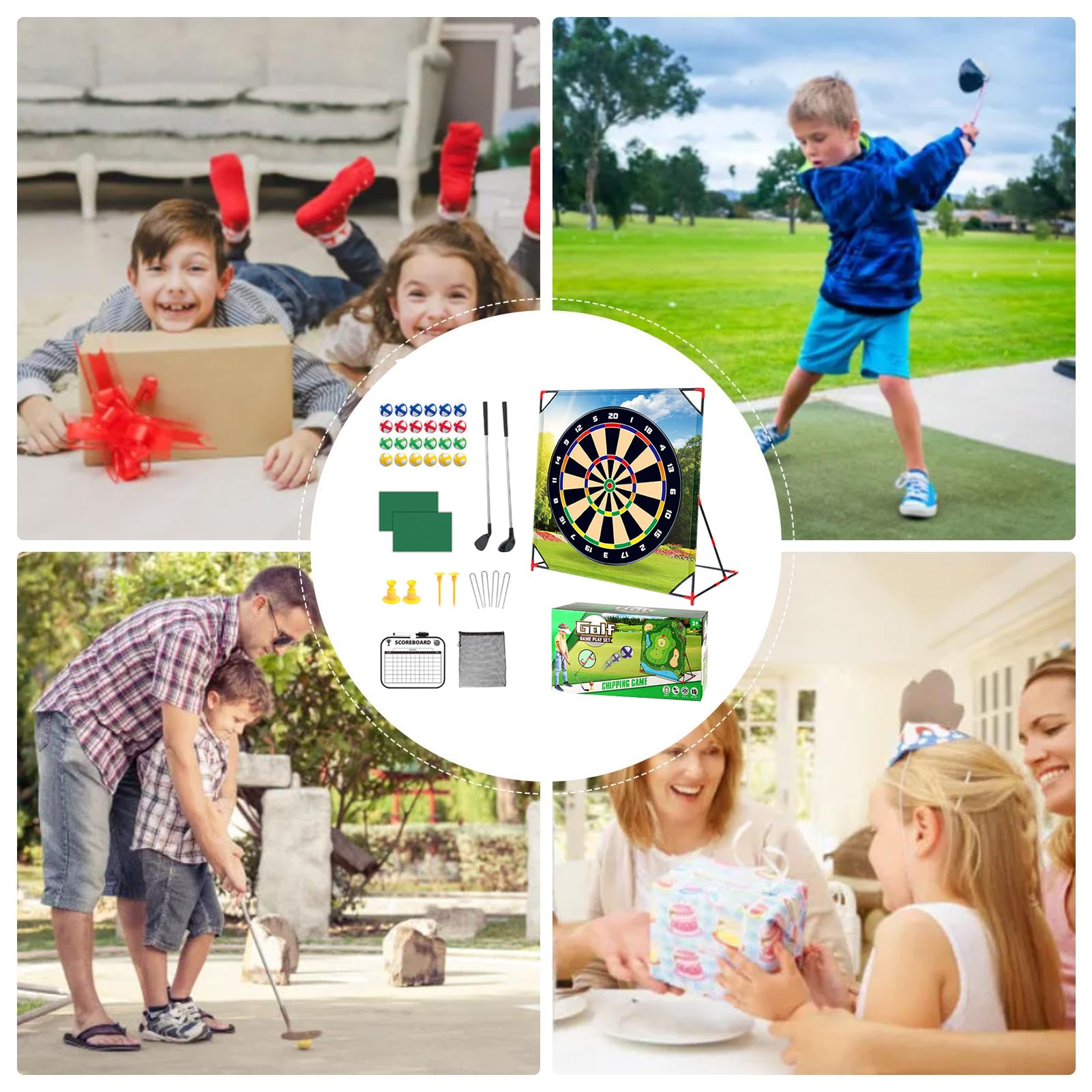 Putting Matte – Interaktives Set, strapazierfähig, stabil, tragbar, leicht | Trainingszubehör Chip, Outdoor Indoor, Sportaktivitäten, Spiele im Freien, Unterhaltung, Anfänger,