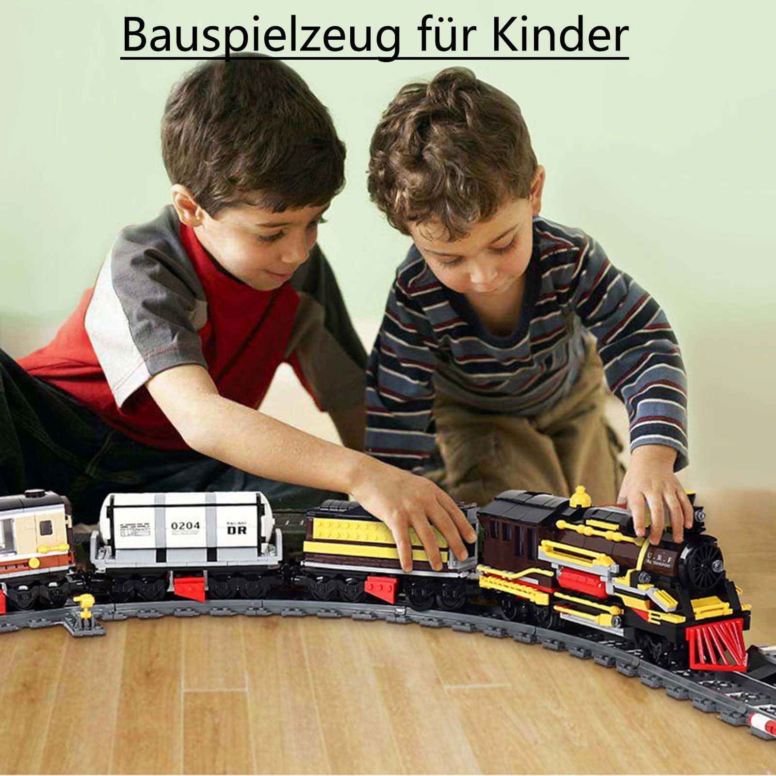 City Schienen Bausteine Set, 2 Stück City Schienen Erweiterungsset City Zug Schienen Zubehör Klemmbausteine Kompatibel mit Lego (2 Stück)