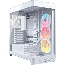 CORSAIR FRAME 4500X LX-R RGB LINK Case Mid-Tower per PC con Vetro Panoramico – Sistema di Montaggio InfiniRail, Anti-Sag della GPU, Include 3 Ventole LX120R RGB LINK – Bianco