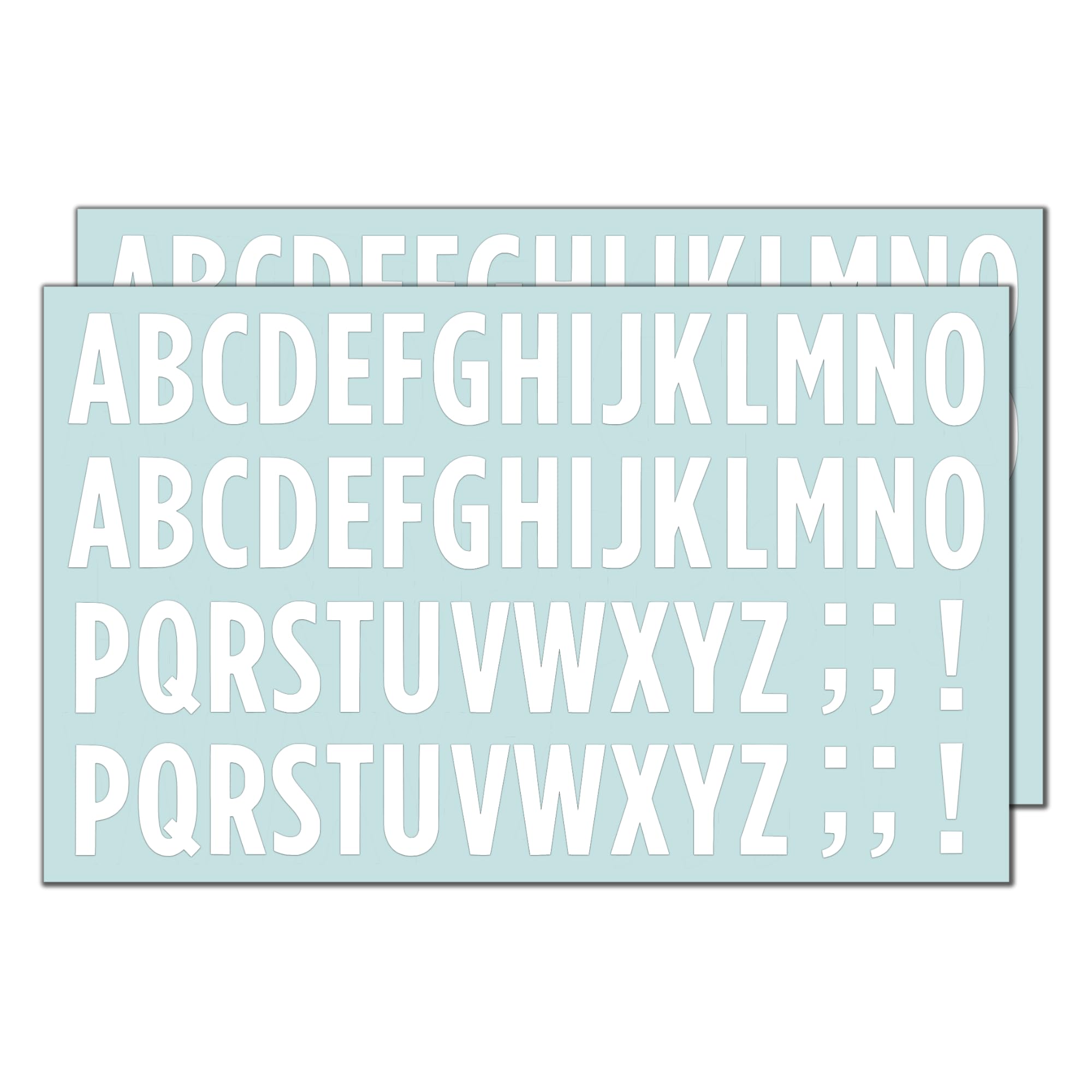 30 Sets - 25mm Letter Alphabet Stickers, Waterproof Vinyl Stick on Sticky Letters Wall Stickers - White