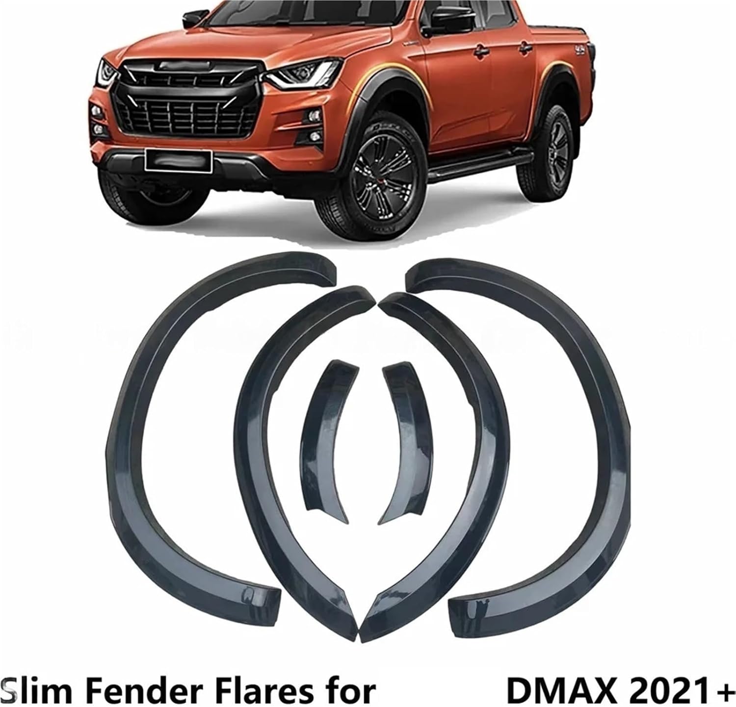Wheel Eyebrow Trim Guard Protector Fender Flares Compatible With ISUZU D-MAX 2020 2021 2022 2023 Mudguards 4X4 Accessories