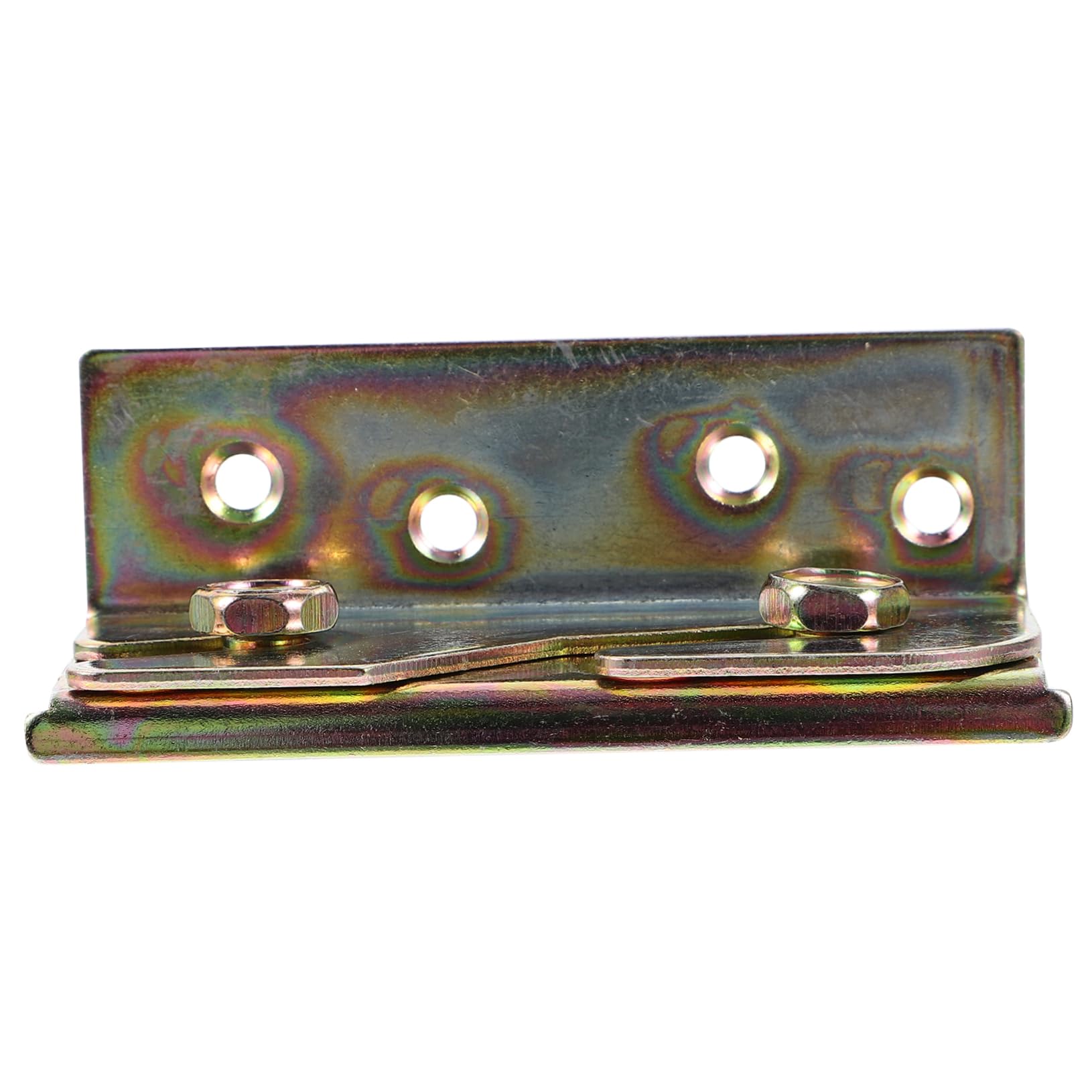 GRIRIW 4 Pcs Bed Connection Parts Brackets Bed Hardware Bed Rail Fasteners Connectors Rail Bed Input Bed Rail Fittings Furniture Bed Rail Bracket Bed Bracket Bed Rails for Seniors Golden