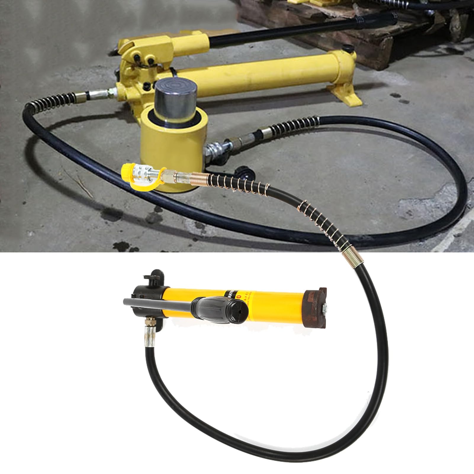 Oumefar 5T Hydraulikzylinder Getrennt Tragbar Wagenheber zylindrisch Manuelle getrenntes Hebewerkzeug, hydraulischer Hubheber für Auto, Werkstatt, Industrie