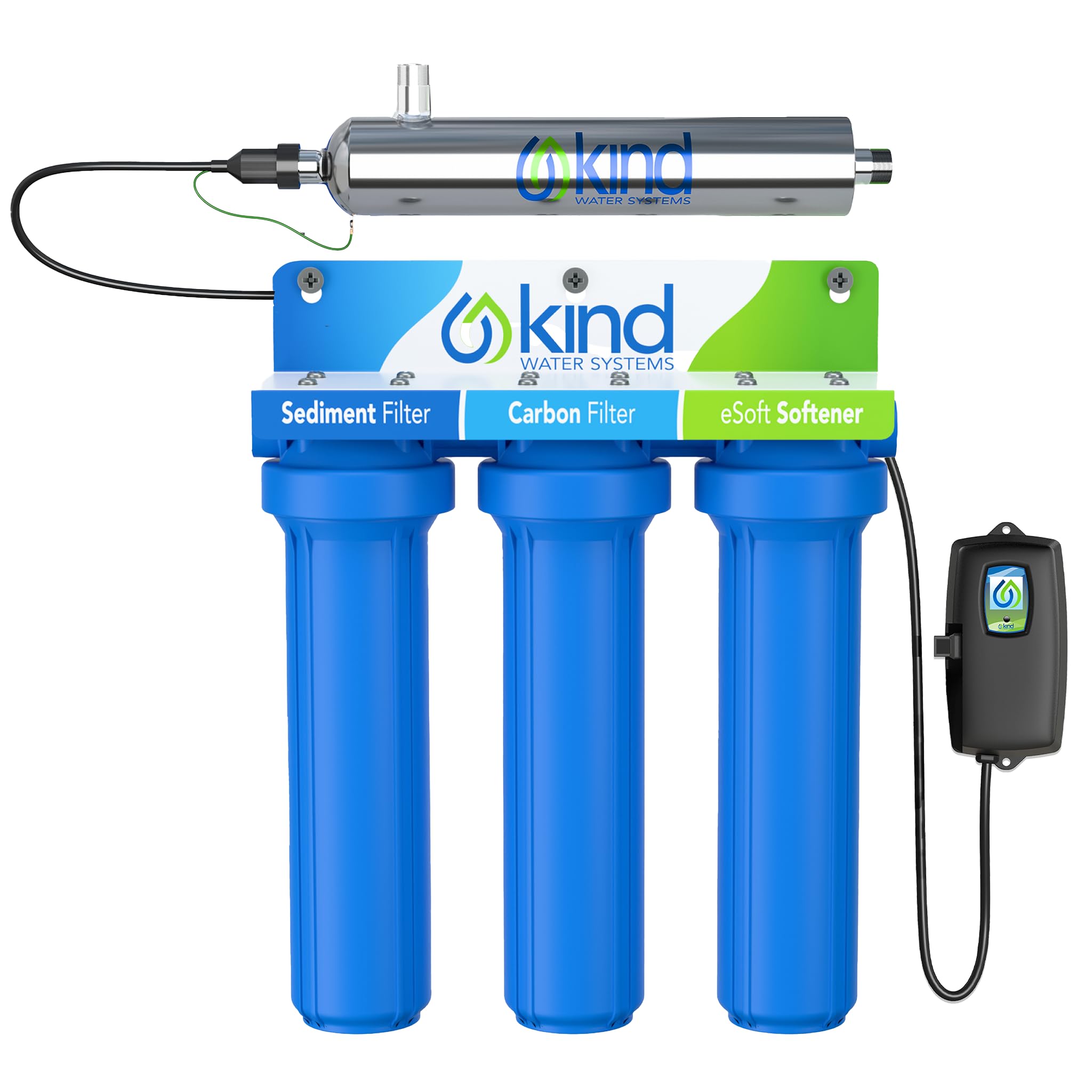Kind Water Systems Whole House Salt-Free Water Softener & Filter Combo with UV (E-3000UV)