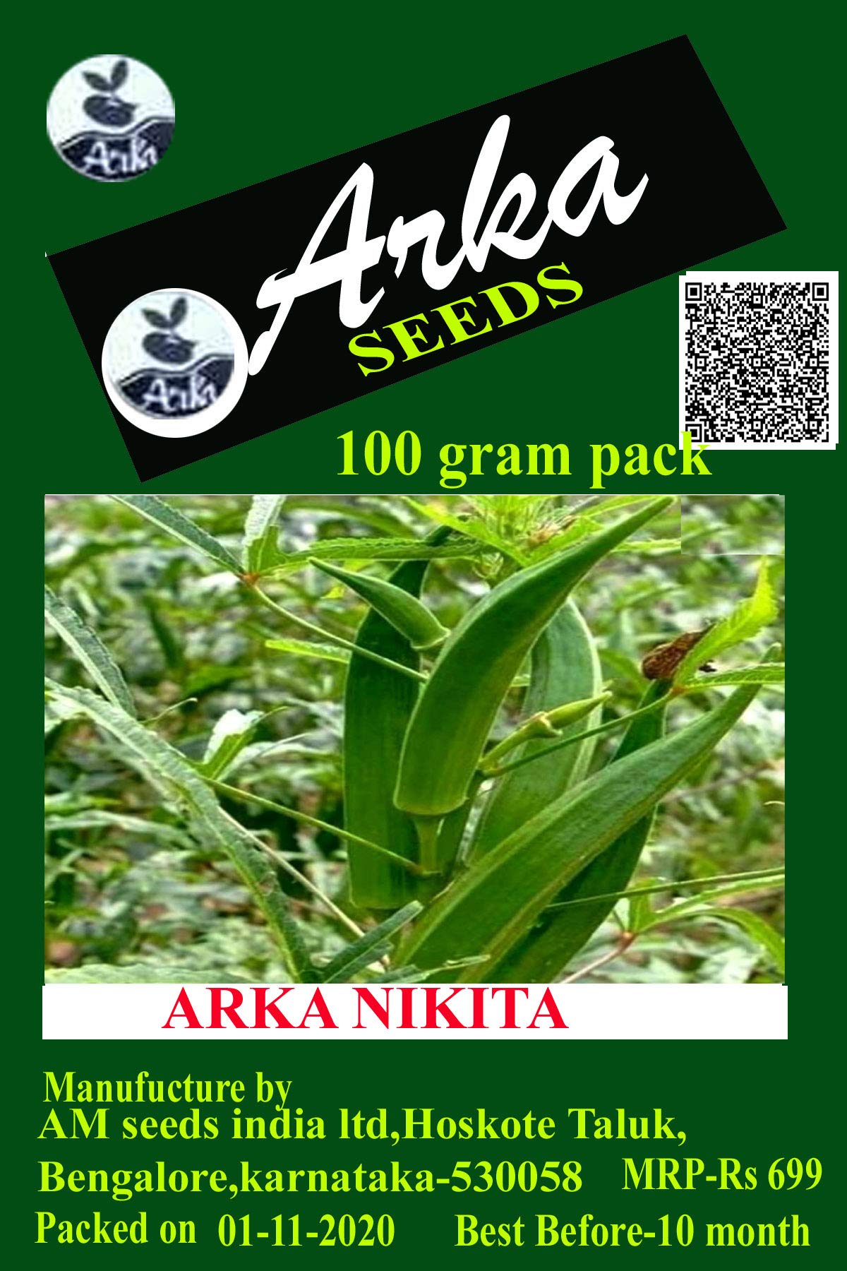ARKA NIKITA OKRA BHINDI SEEDS , LADY FINGER SEEDS 100 GRAM ( ABOVE 2000 SEEDS) (B08P7TKDKR) Amazon Price History, Amazon Price Tracker