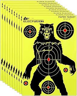 Shooting Targets, 12X17.5 inch Paper Targets for Shooting Range, Suitable for Indoor/Outdoor Range Use with Hunting, Handguns, BB Guns, Rifles, Pistols, Airsoft Guns