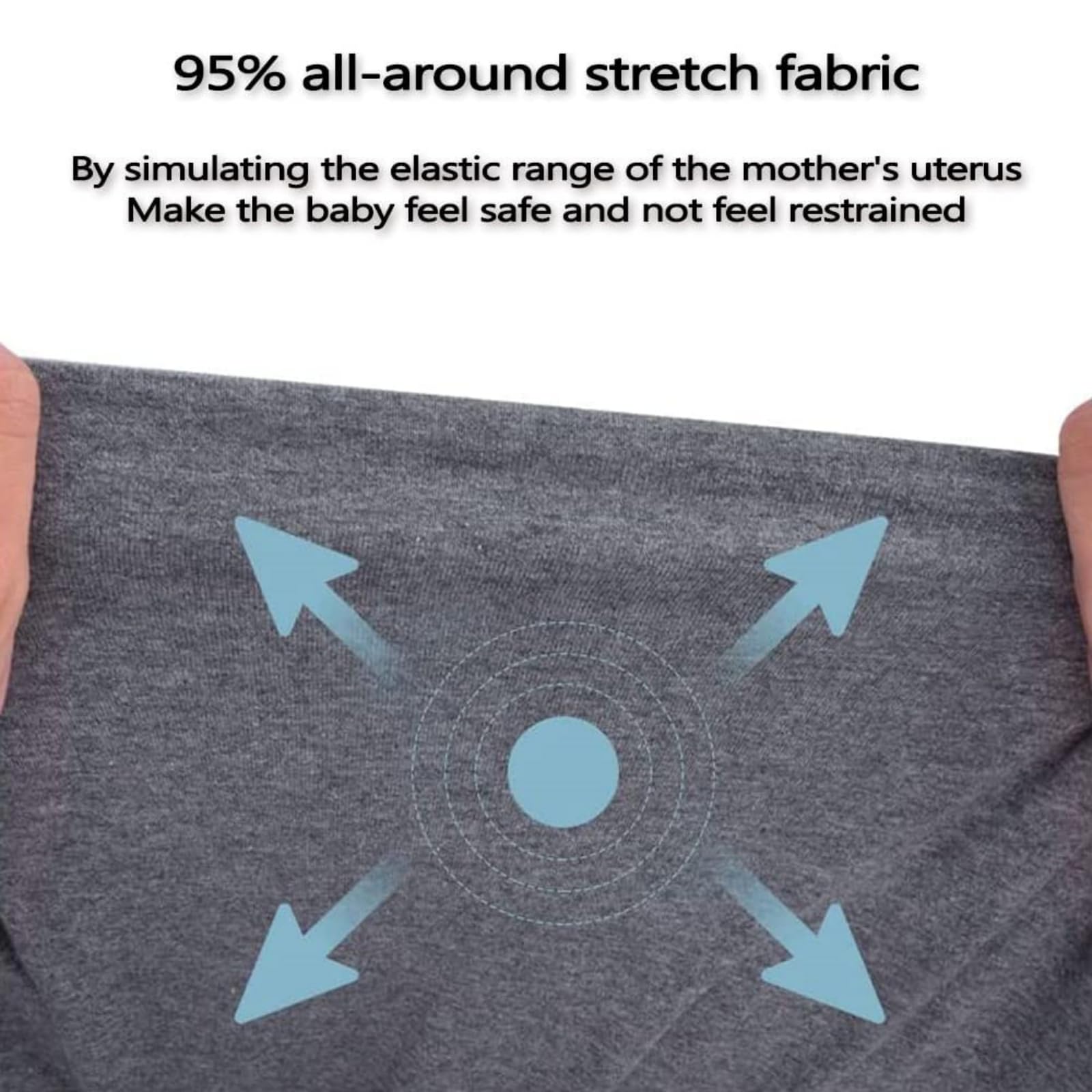 CUBY Mezza fibbia Baby Wrap Carrier Neonato, Ergonomico a Forma di Farfalla Schienale Marsupio Regolabile Supporto Testa Collo Zaino Anteriore con Copertura Testa Bambino Neonato Sling Fino a 15,9 kg