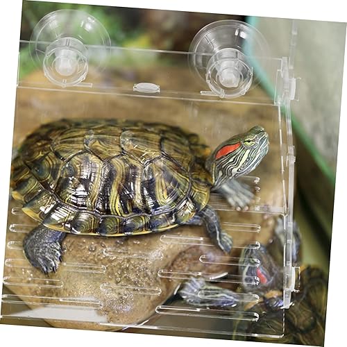 Miniatura 8 de Terrario Accesorios 1 Unidades Colgante Tortuga Terraza Escalada Mascotas Acrílico Puesta de Sol Tanque Tortuga