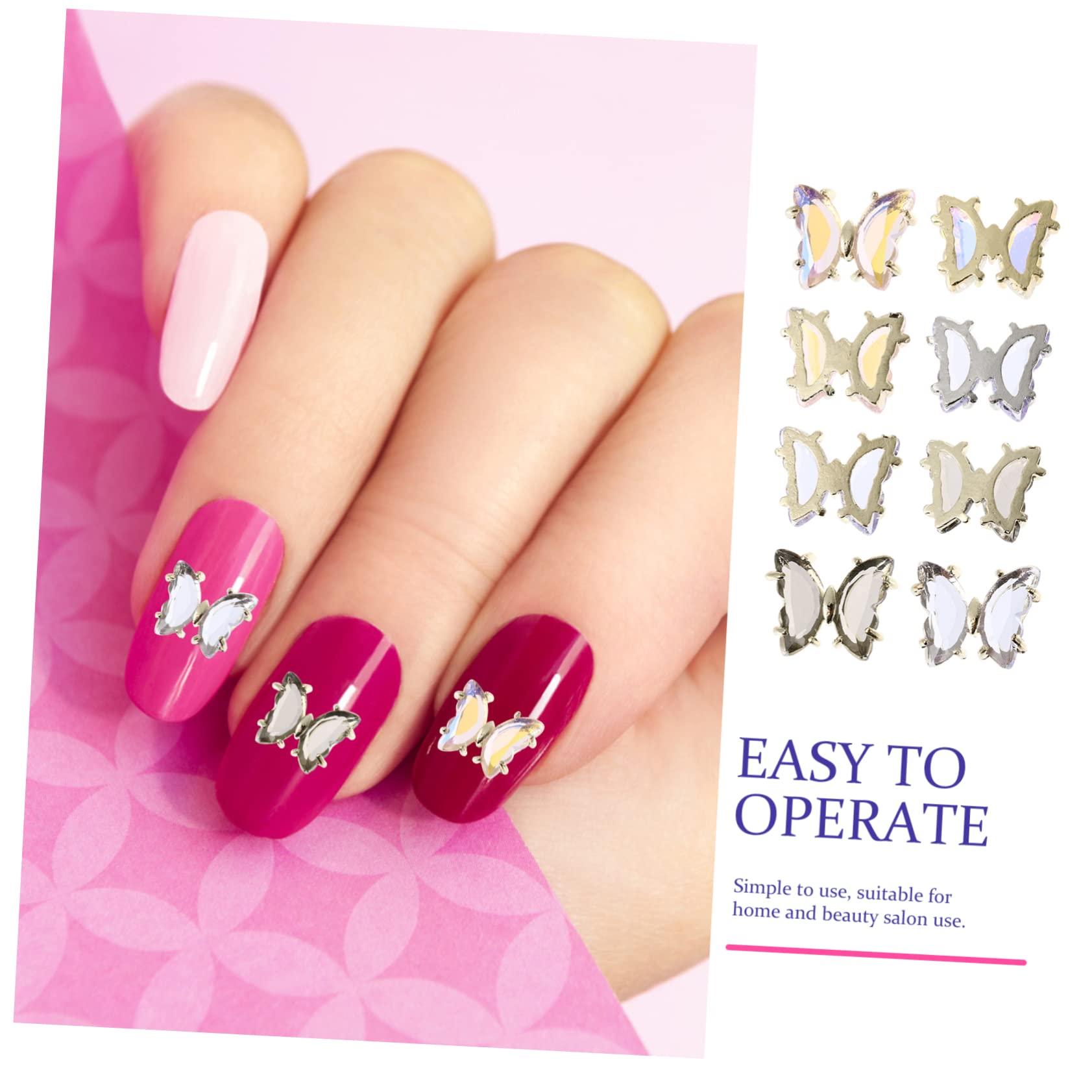 CALLARON 5 Set Ciondoli Per Unghie Decorazioni Per Nail Art Per Manicure Per Feste E Speciali 40 Pezzi*5