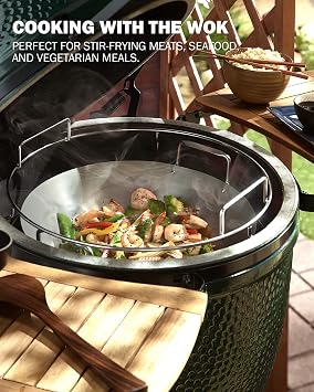 Replacement 1-Piece ConvEGGtorBasket Rack for Big Green Egg Large, BGE EGGpsnder Accessories - Easy Placement or Removal of Grill Heat Deflector or Cast Iron Plate Setter, Stainless Stack Rack Parts