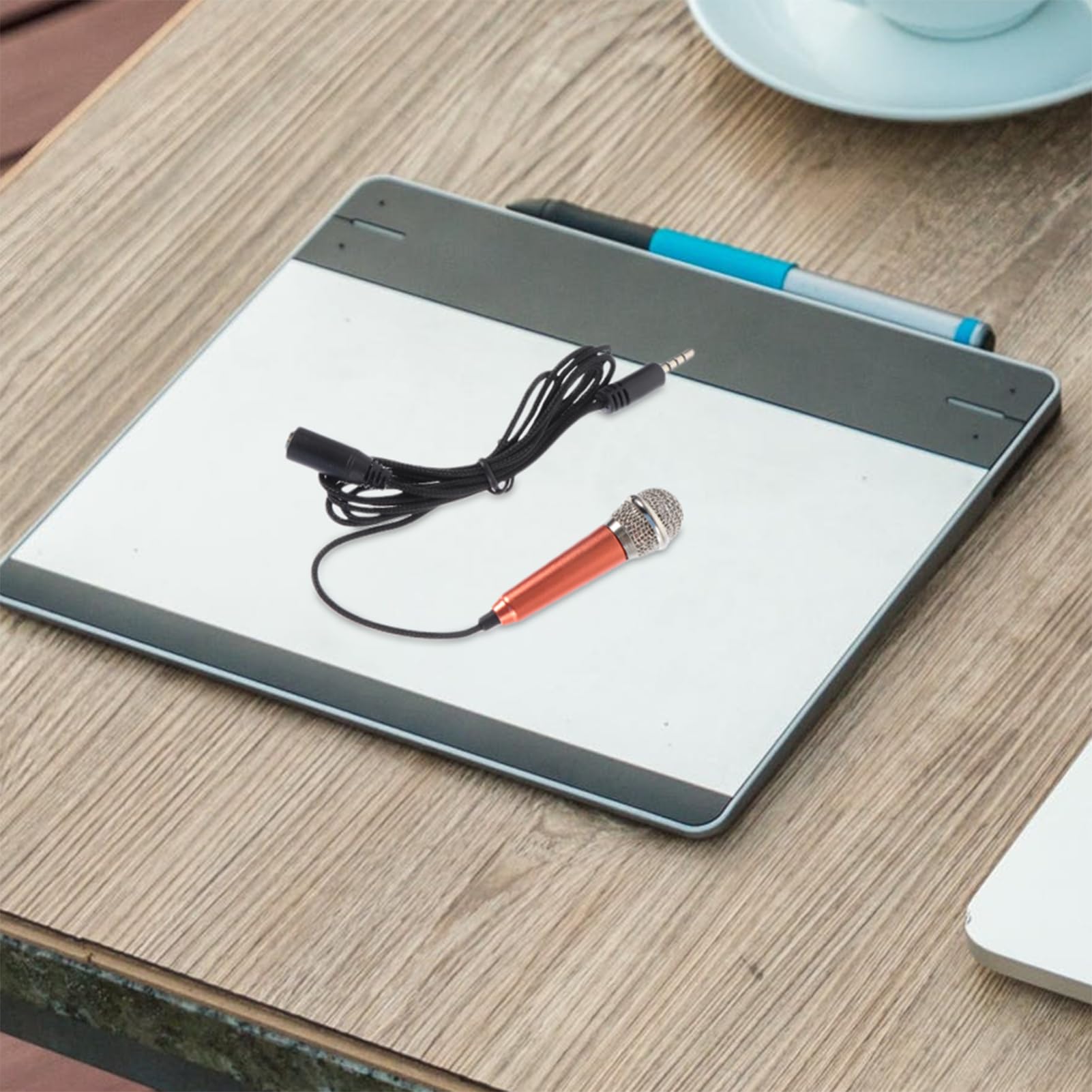 JOINPAYA Mini Phone Microphone Sturdy Recording Mic for Cell Phone Portable Microphone Set for Singing/Videos/Karaoke