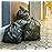 Tasker Contractor Garbage Bags 55 Gallon, 3 Mil Black Contractor Garbage Bag (50 Bags w/Ties) Large 55 Gallon Trash Bags Heavy Duty Liners, Extra Large Trash Liners for Construction, Industrial Bag